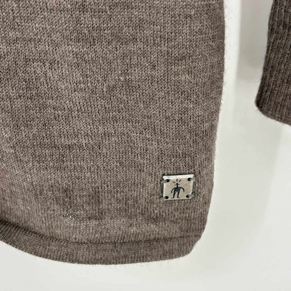 Smartwool Taupe brown Cowl Neck wool Sweater tunic pullover cozy warm - Picture 4 of 10